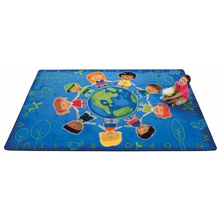 Carpets For Kids Carpets For Kids 4417 Give the Planet a Hug 8 ft. x 12 ft. Rectangle Rug 4417